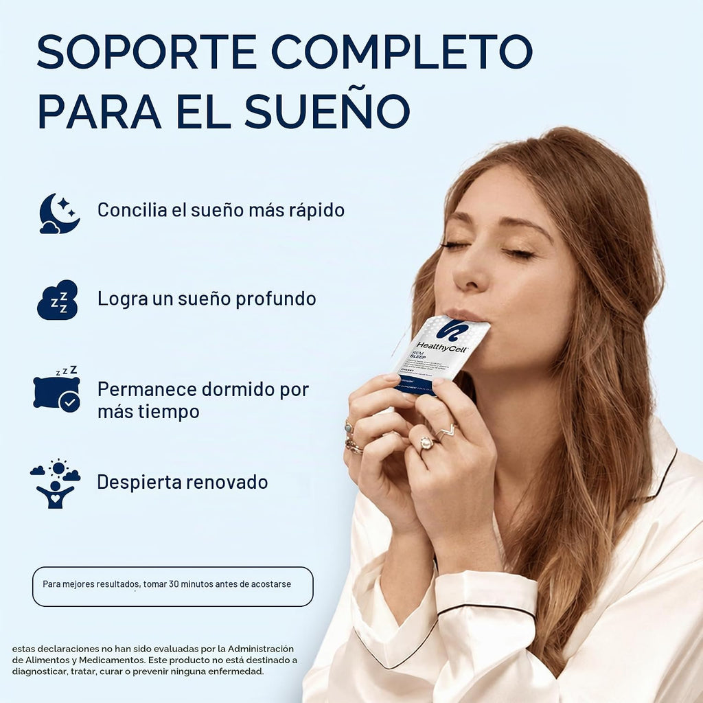HealthyCell REM Sleep Aid Suplemento de gel líquido para adultos -...