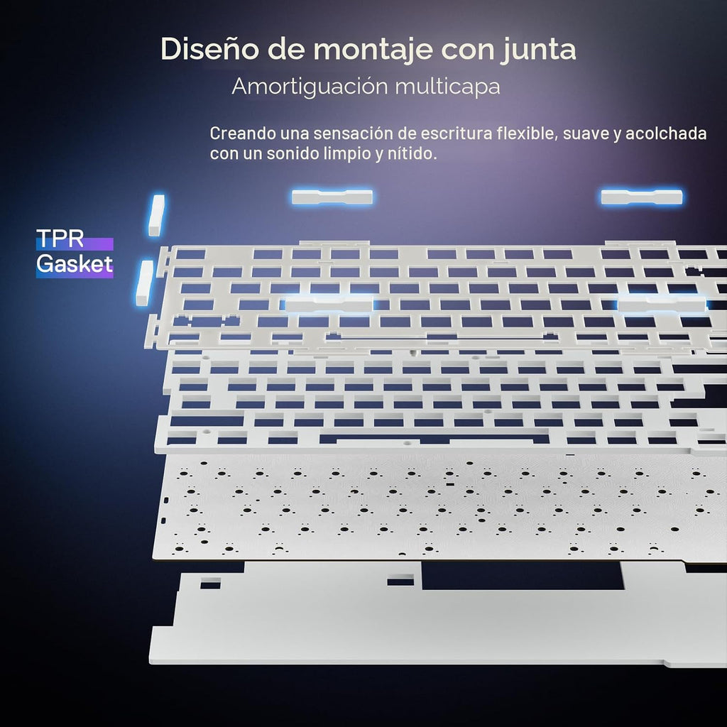 Redragon K673 PRO Teclado inalámbrico de 81 teclas RGB para juegos...