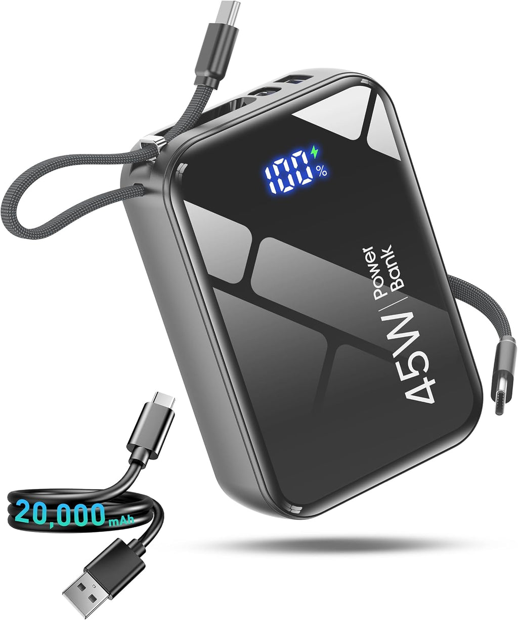 cargador portátil de carga rápida 45W, banco más pequeño del poder...