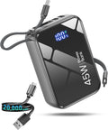 cargador portátil de carga rápida 45W, banco más pequeño del poder...