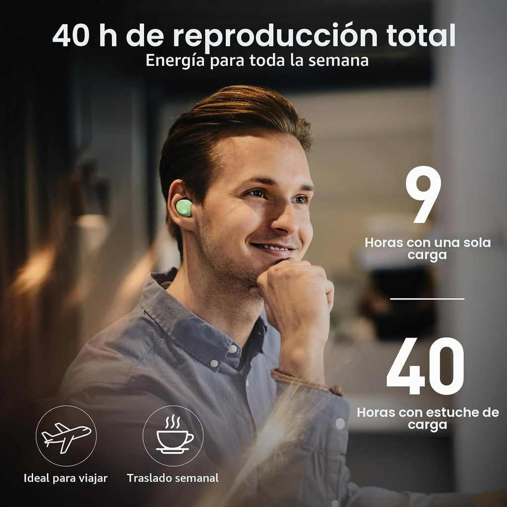 Auriculares inalámbricos TOZO T6 con sonido estéreo Bluetooth 5.3,...