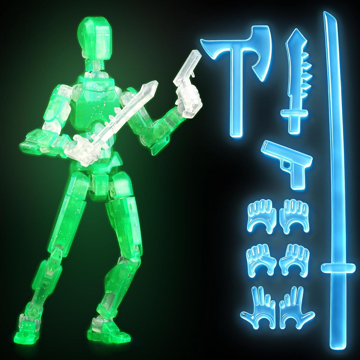 BOZOBO Juguete robot T13 para niños, figura de acción articulada im...