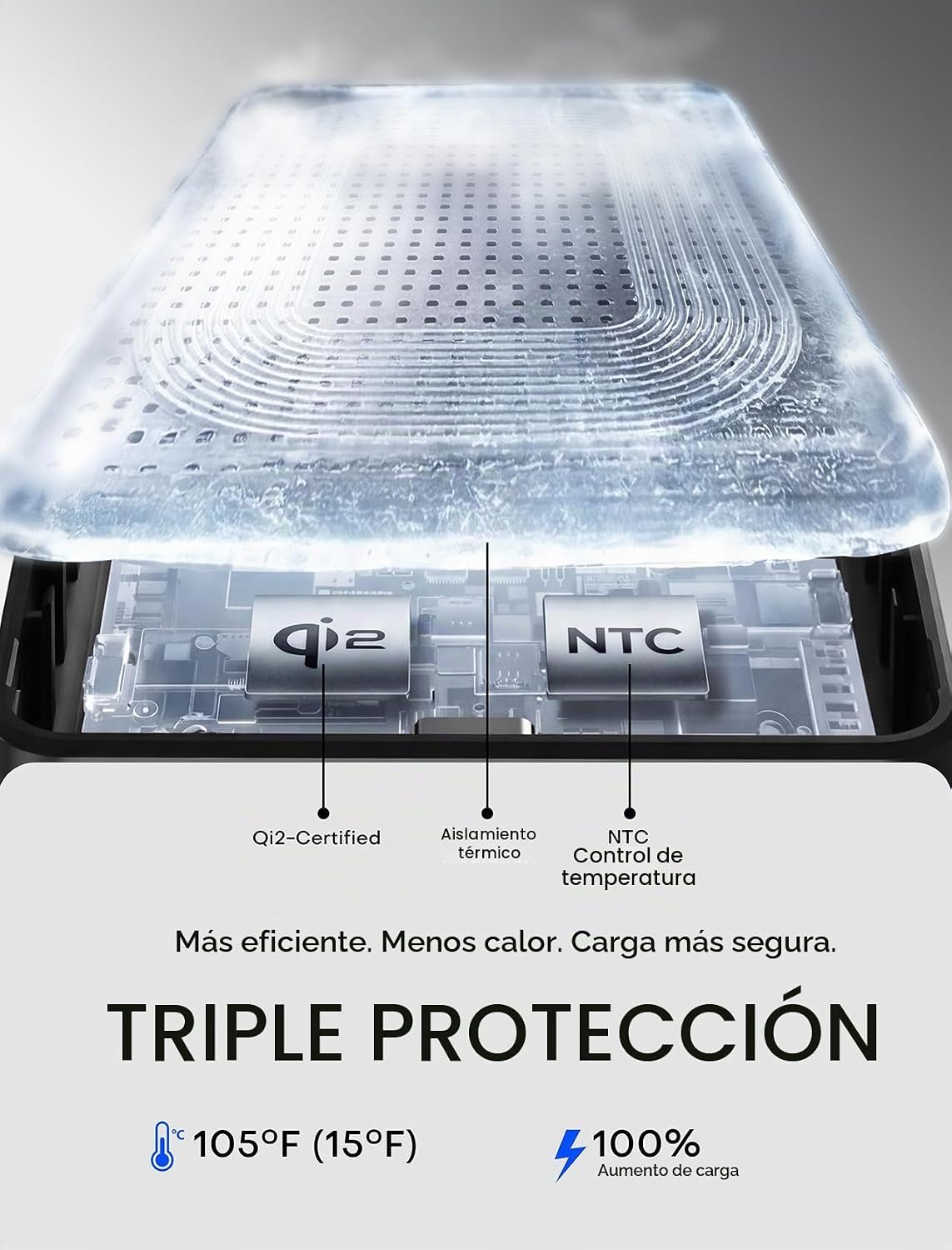 para Magsafe Power Bank Cargador portátil 10000mAh Qi2 para iPhone...