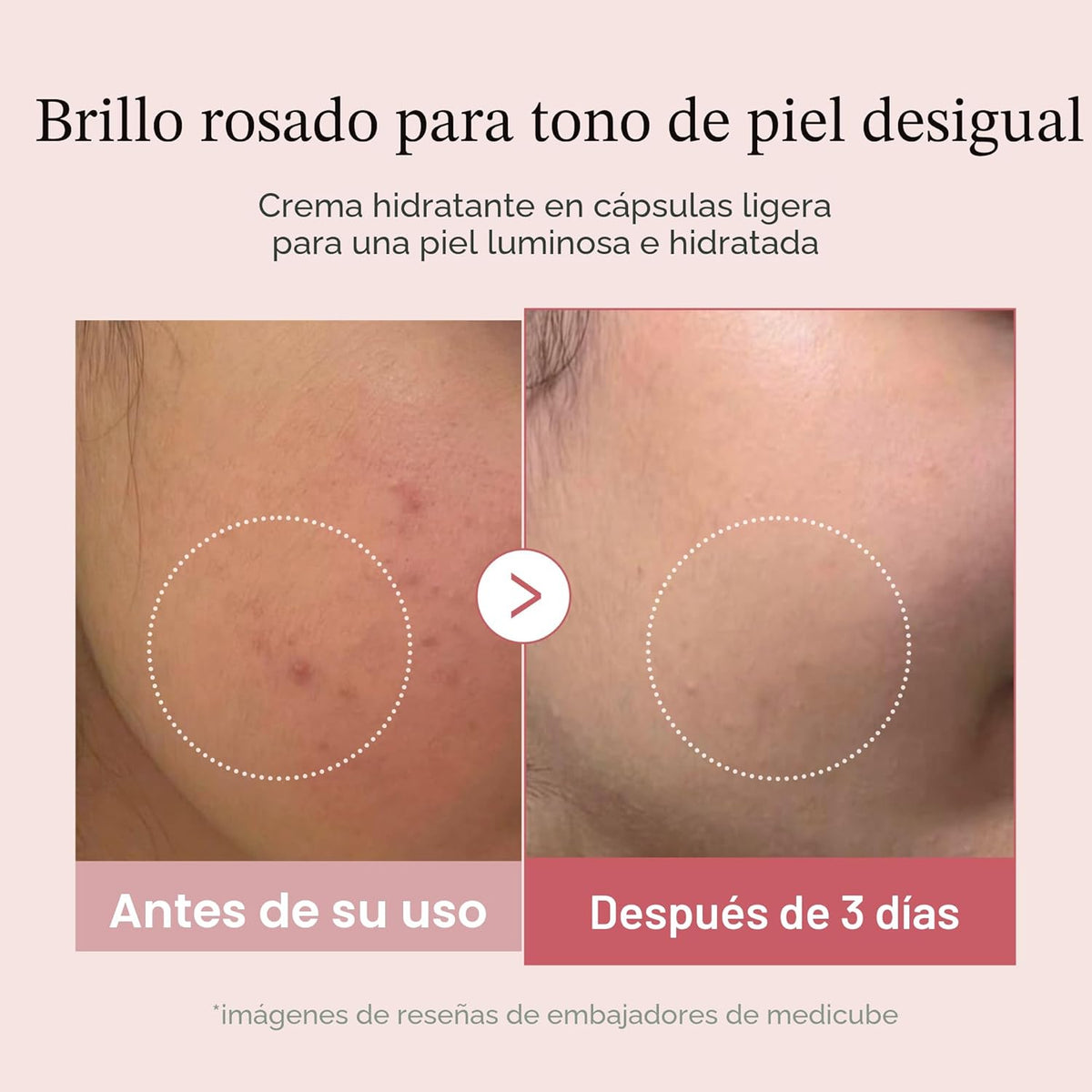 medicube Crema Cápsula con Salmón DNA PDRN Colágeno Rosa | Crema li...