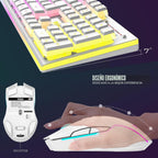 RedThunder K10 - Combo de teclado y mouse inalámbricos para juegos,...