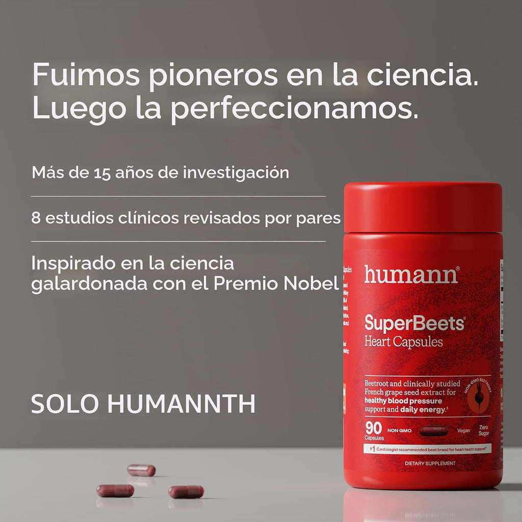 Humann SuperBeets Cápsulas de raíz de remolacha de liberación rápid...