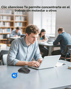 TECKNET Ratón inalámbrico, desplazamiento lateral Bluetooth recarga...