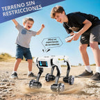Perro robot inteligente con ruedas, más de 30 acciones biónicas, vo...