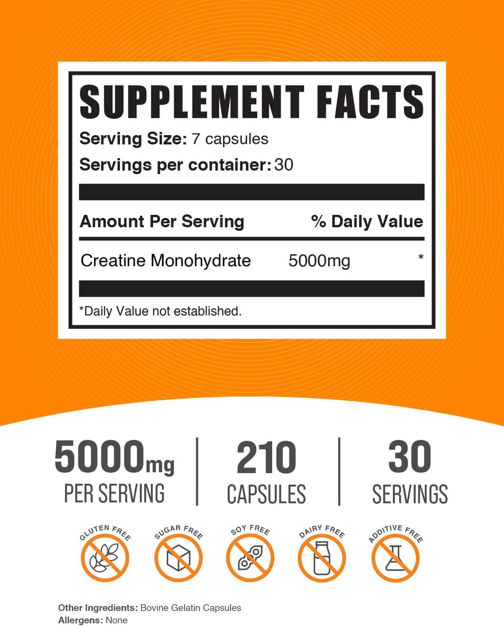 BulkSupplements. com Creatina Monohidrato Cápsulas \u2013 Monohidra...