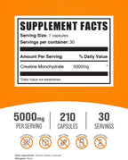 BulkSupplements. com Creatina Monohidrato Cápsulas \u2013 Monohidra...