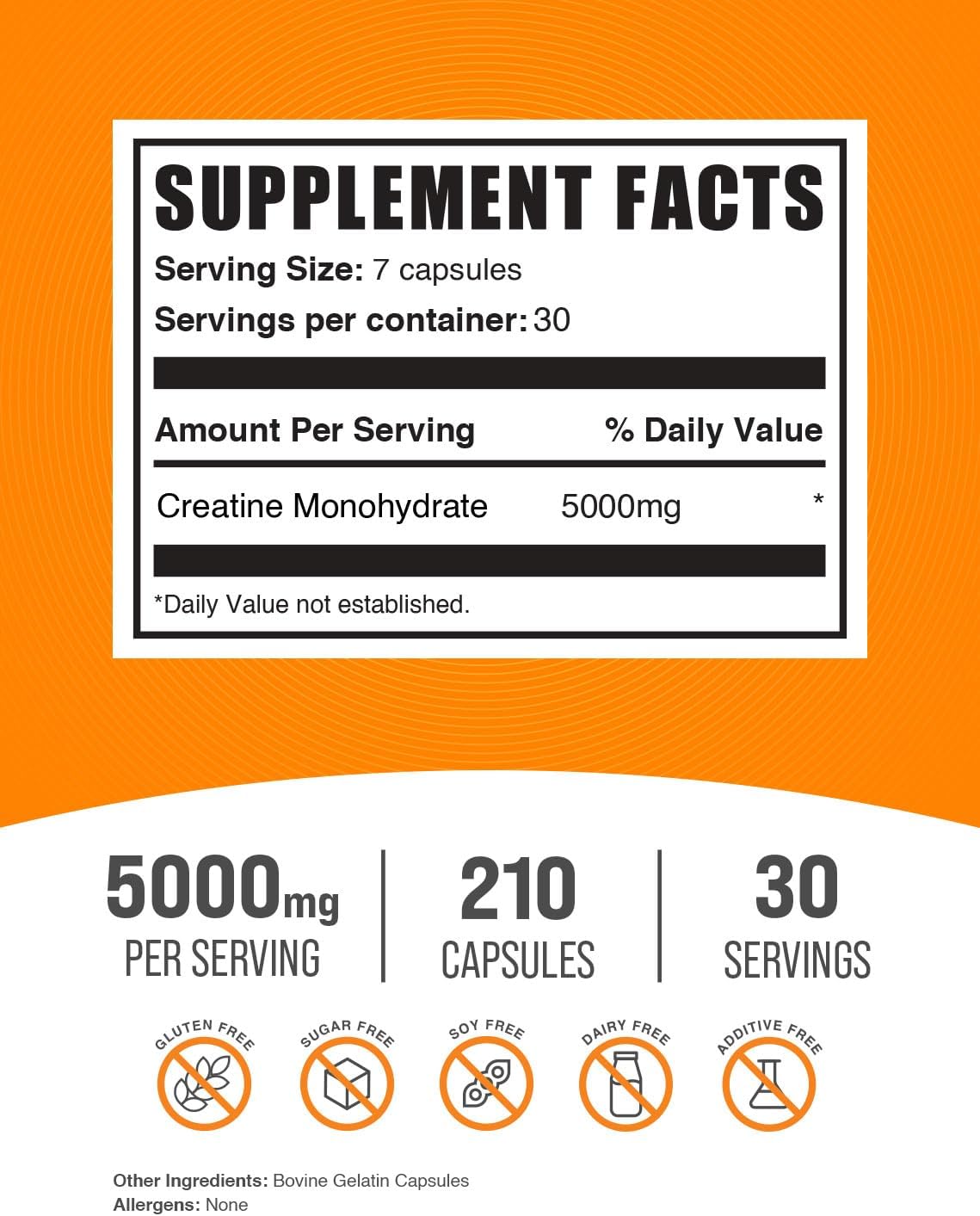 BulkSupplements. com Creatina Monohidrato Cápsulas \u2013 Monohidra...