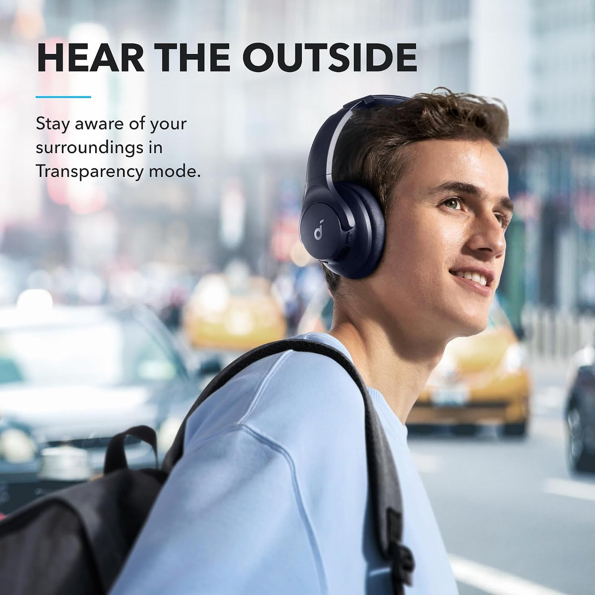 Auriculares Soundcore by Anker Q20i con funda protectora, azul, paq...