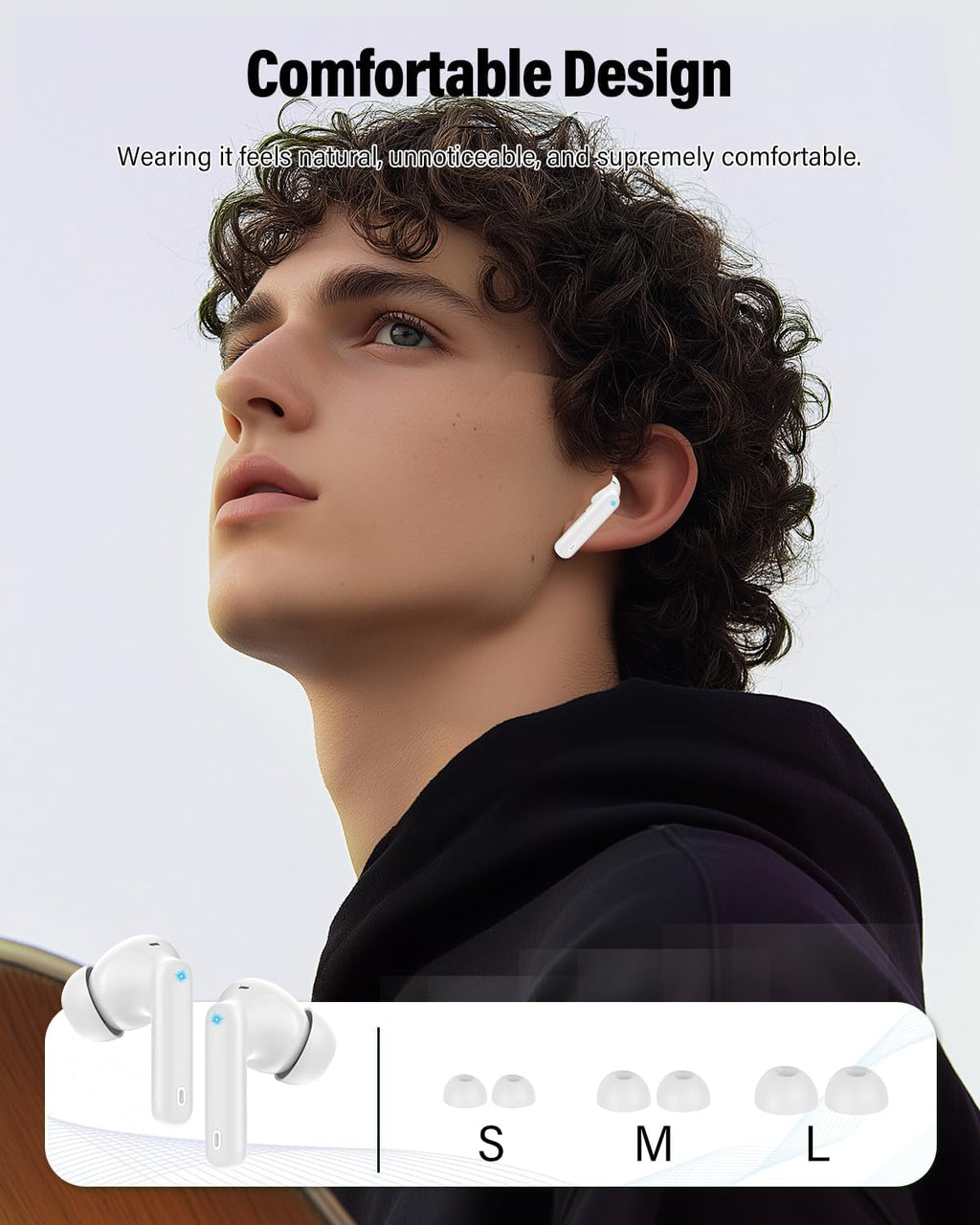 Auriculares inalámbricos, Bluetooth 5.4 Auriculares estéreo y llama...