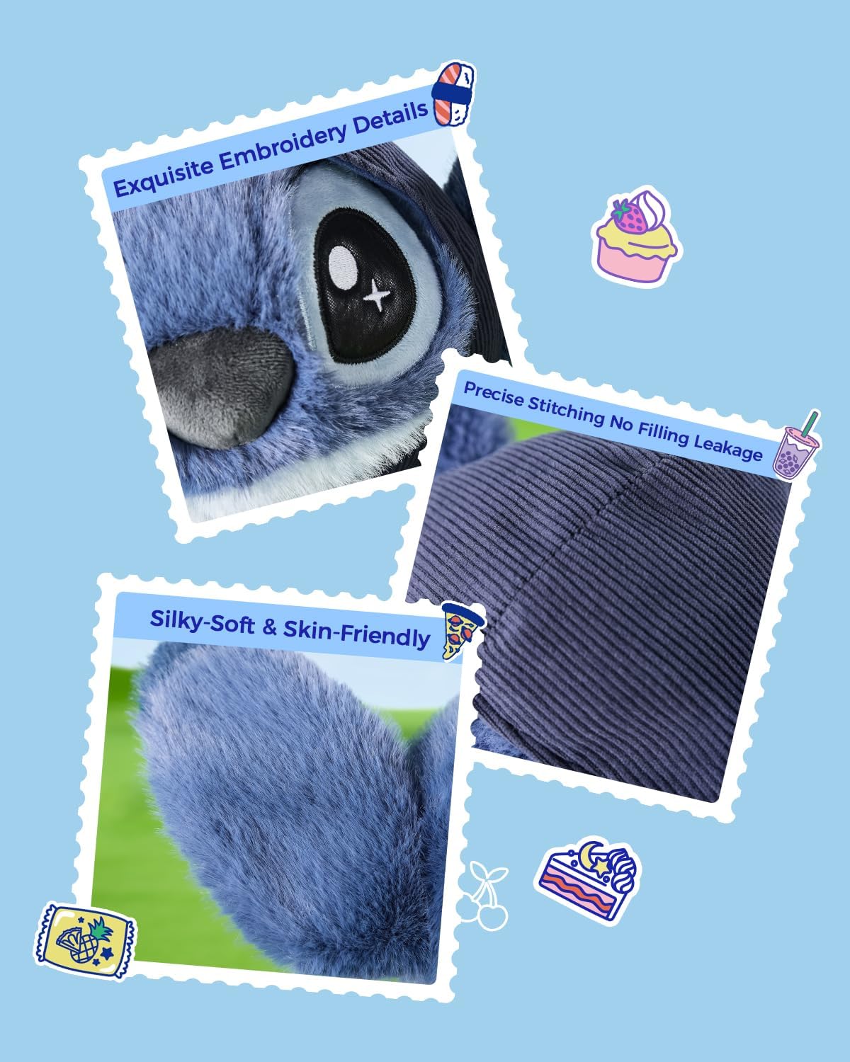 MINISO Disney Stitch - Animales de peluche, 14 pulgadas con textura...