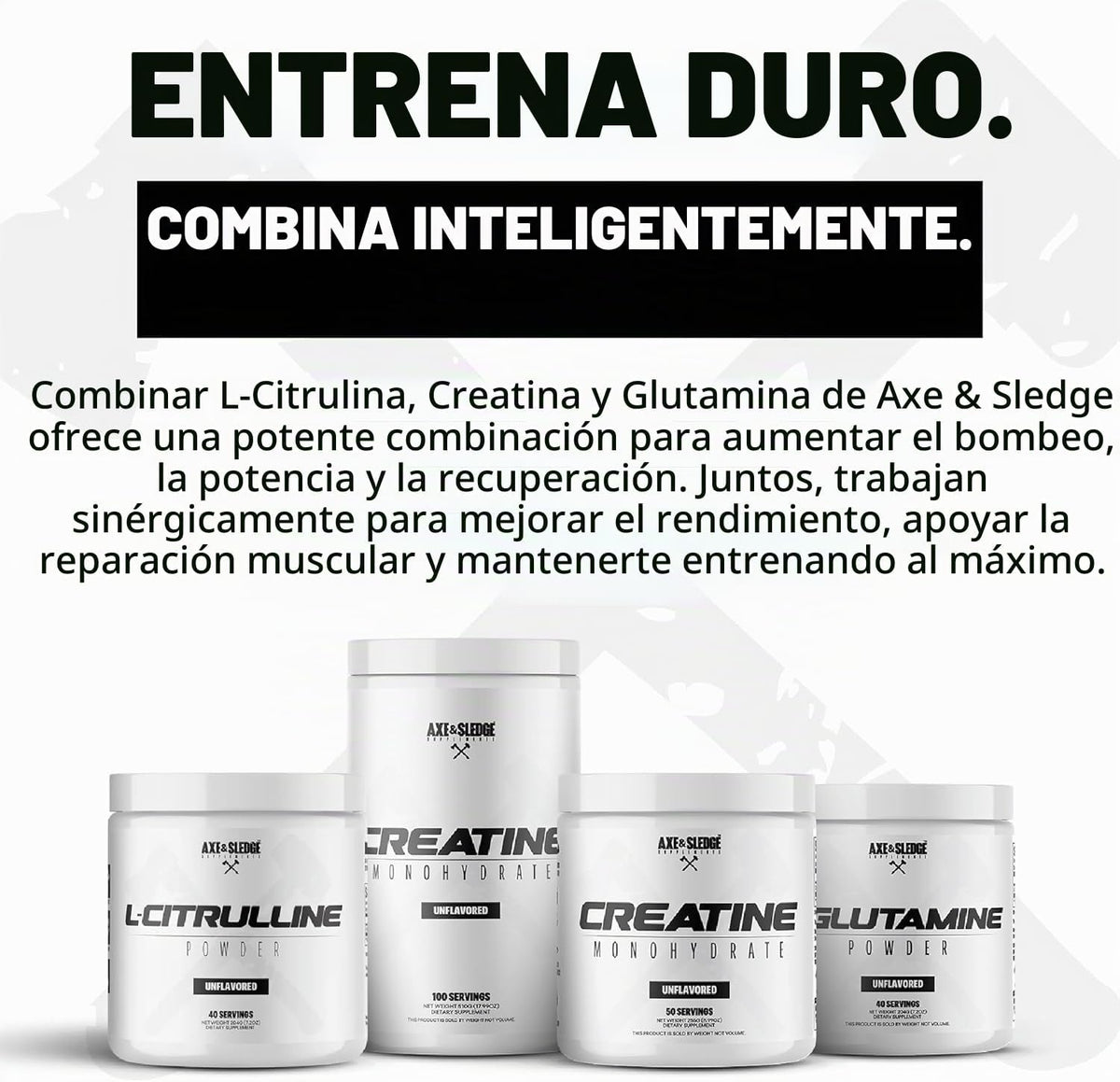 Axe &amp; Sledge Basics Creatina | Sin sabor, mejora la fuerza y el...
