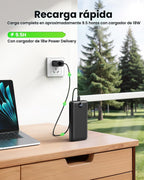 Cargador portátil Banco de energía 50000mAh 22.5W Carga rápida USB...