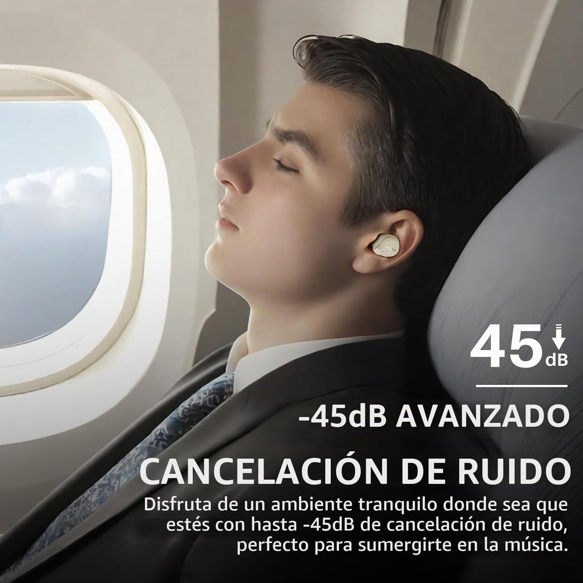 TOZO NC9 Auriculares inalámbricos híbridos con cancelación activa d...