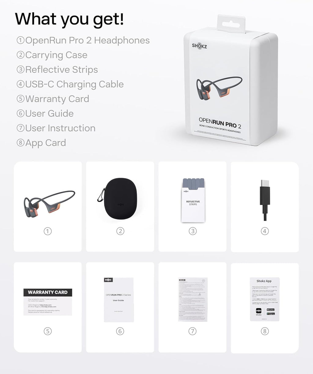 SHOKZ OpenRun Pro 2 Mini Auriculares de conducción ósea, oro rosa |...