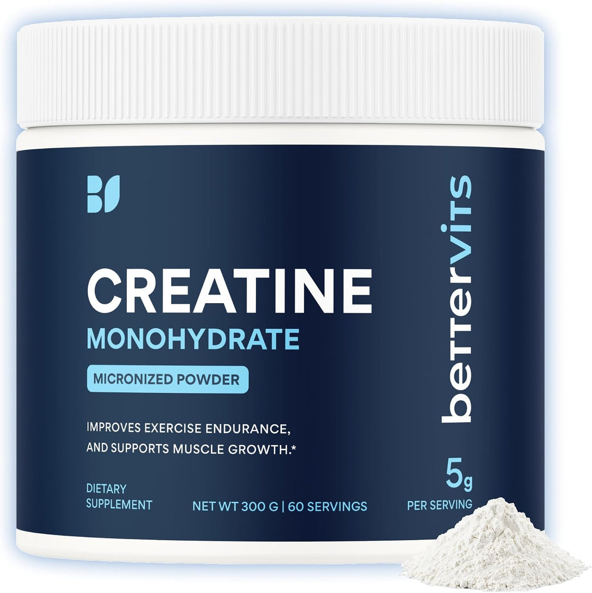 Bettervits Monohidrato de creatina en polvo - Micronizado puro 0.18...