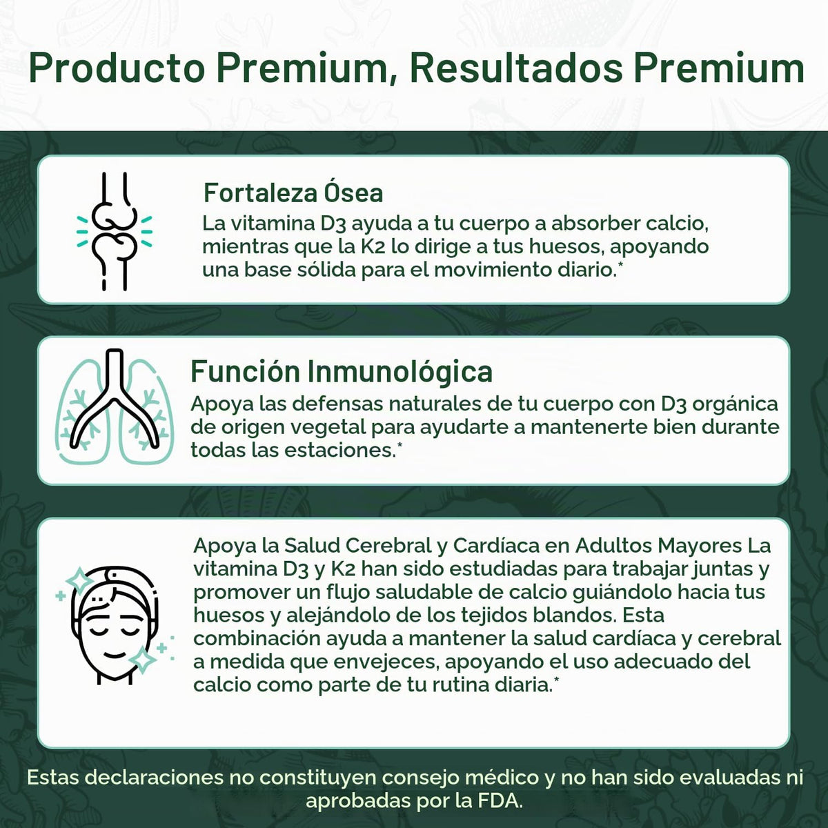 Organics Ocean Better D3 + K2-100% Suplementos Orgánicos de VIT D3...