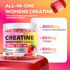 eterlower - Gomitas de creatina para mujer, 5000 mg, complejo + col...