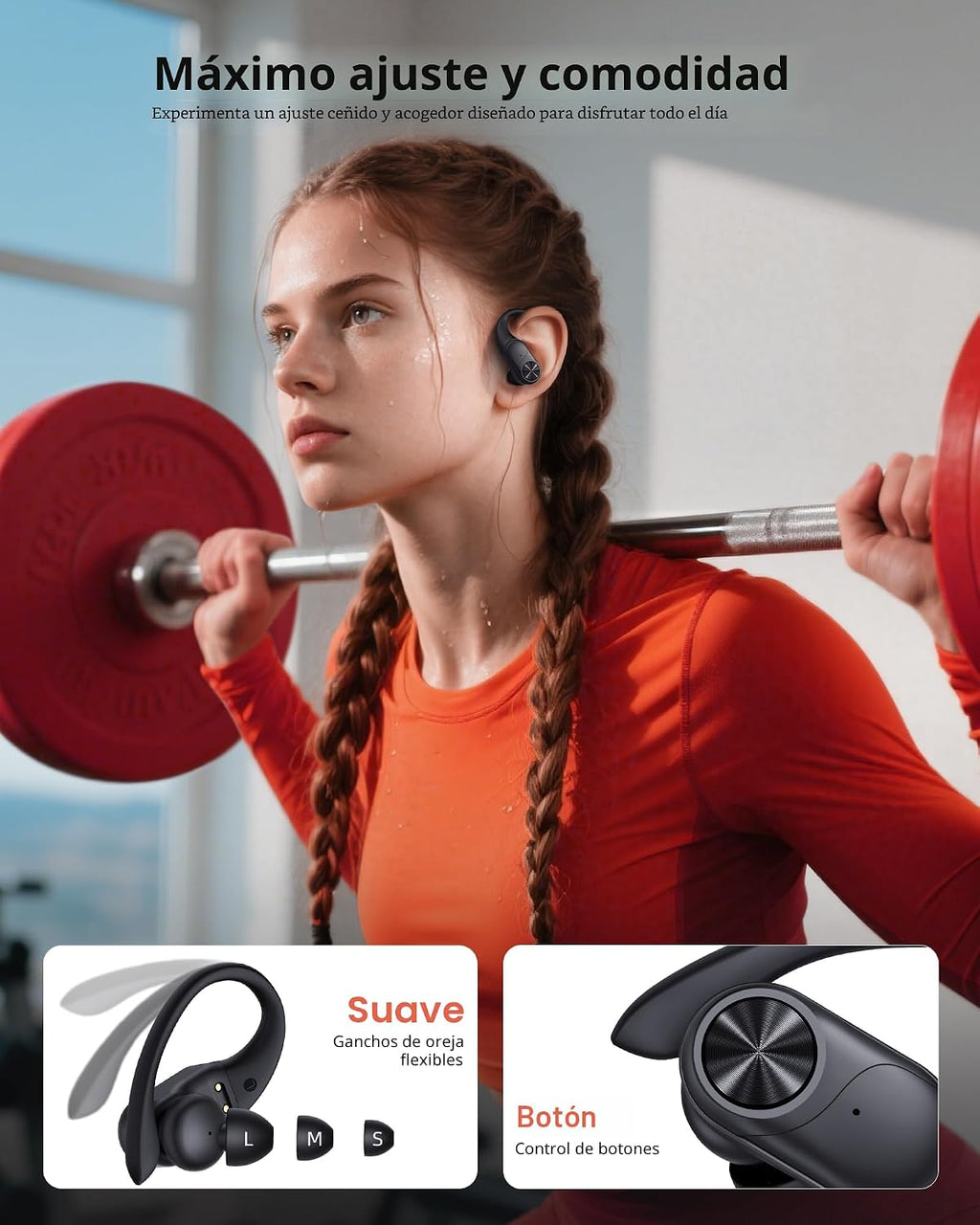 PocBuds Auriculares Bluetooth Auriculares Inalámbricos 80hrs Tiempo...