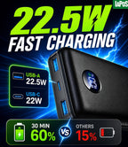 IAPOS Cargador portátil de carga rápida de 60000mAh 22.5W, para ban...
