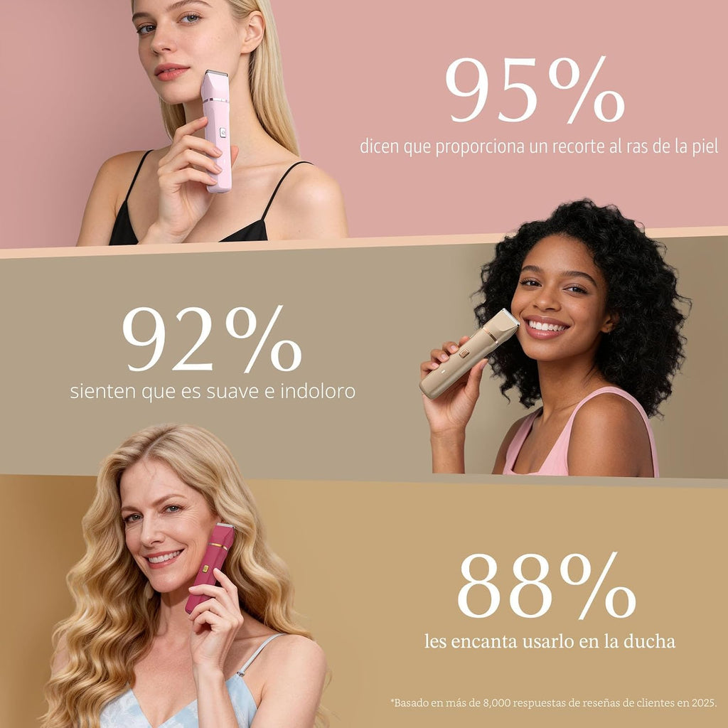 Risina Recortadora de bikini 2 en 1 para mujer, recortadora de pelo...