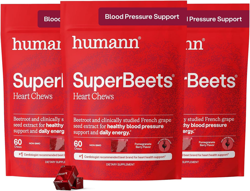 Humann SuperBeets Gomitas para el Corazón, Apoyo al Óxido Nítrico y...