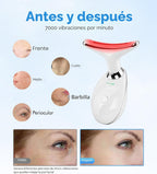 SDKWDH Terapia de luz roja para cara y cuello, herramienta de masaj...