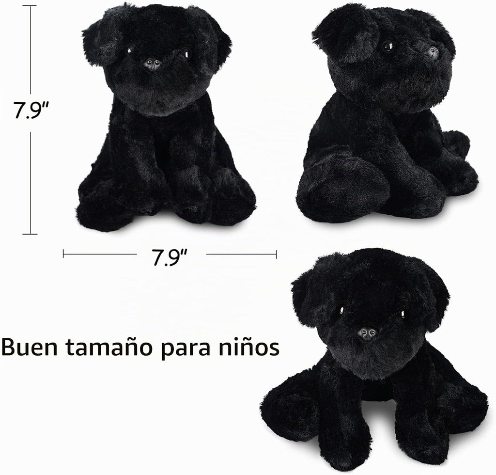 WEIGEDU Labrador Cachorro Perro Peluche Peluche Juguete, 7.9", Negr...