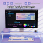 AULA Teclado inalámbrico S99, triple modo Bluetooth\/2.4GHz\/USB-C,...