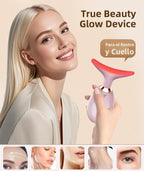 Jobazok Terapia de luz roja para cara y cuello, herramienta de masa...
