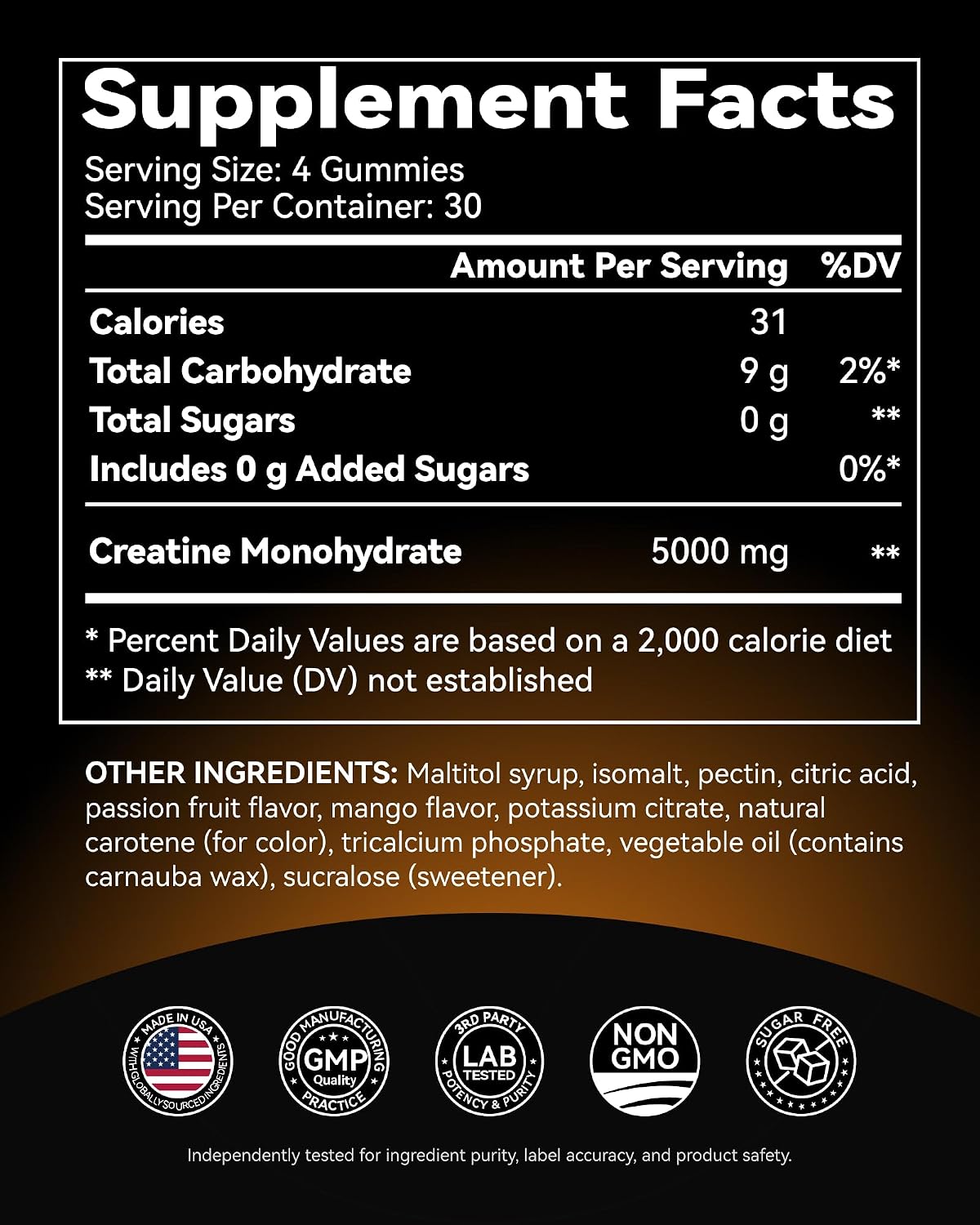 Inner Brightness Gomitas de monohidrato de creatina para hombres y...