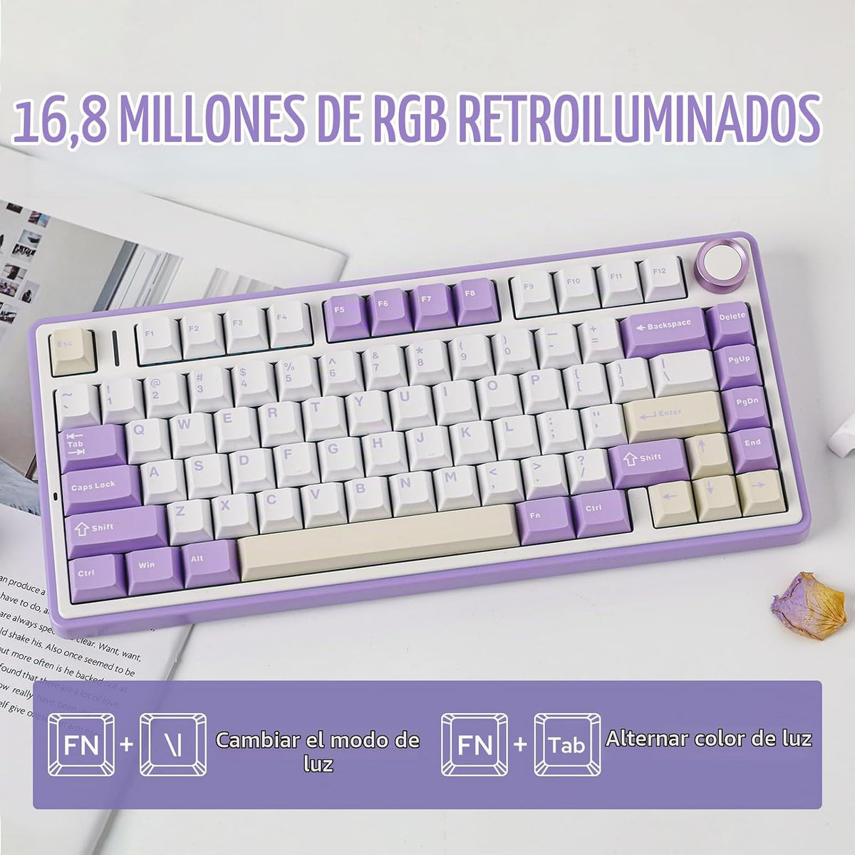 EPOMAKER x Aula F75 - Teclado mecánico con junta, 75% inalámbrico i...