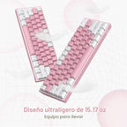 Redragon K617 Teclado mecánico para juegos RGB compacto con interca...