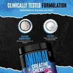 Masticables animales con monohidrato de creatina para hombres y muj...