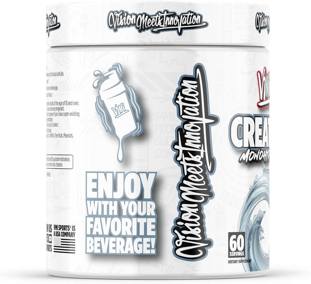 VMI Sports Monohidrato de creatina en polvo sin sabor Masa muscular...