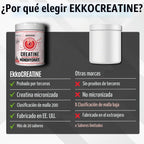 Ekkovision Monohidrato de creatina en polvo, sin sabor, 200 porcion...