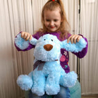WEIGEDU Peluches de Peluche para Perros Cachorros Peludos, 11,8 Pul...
