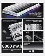 GravaStar Mercury K1 75% Teclado mecánico inalámbrico para juegos c...