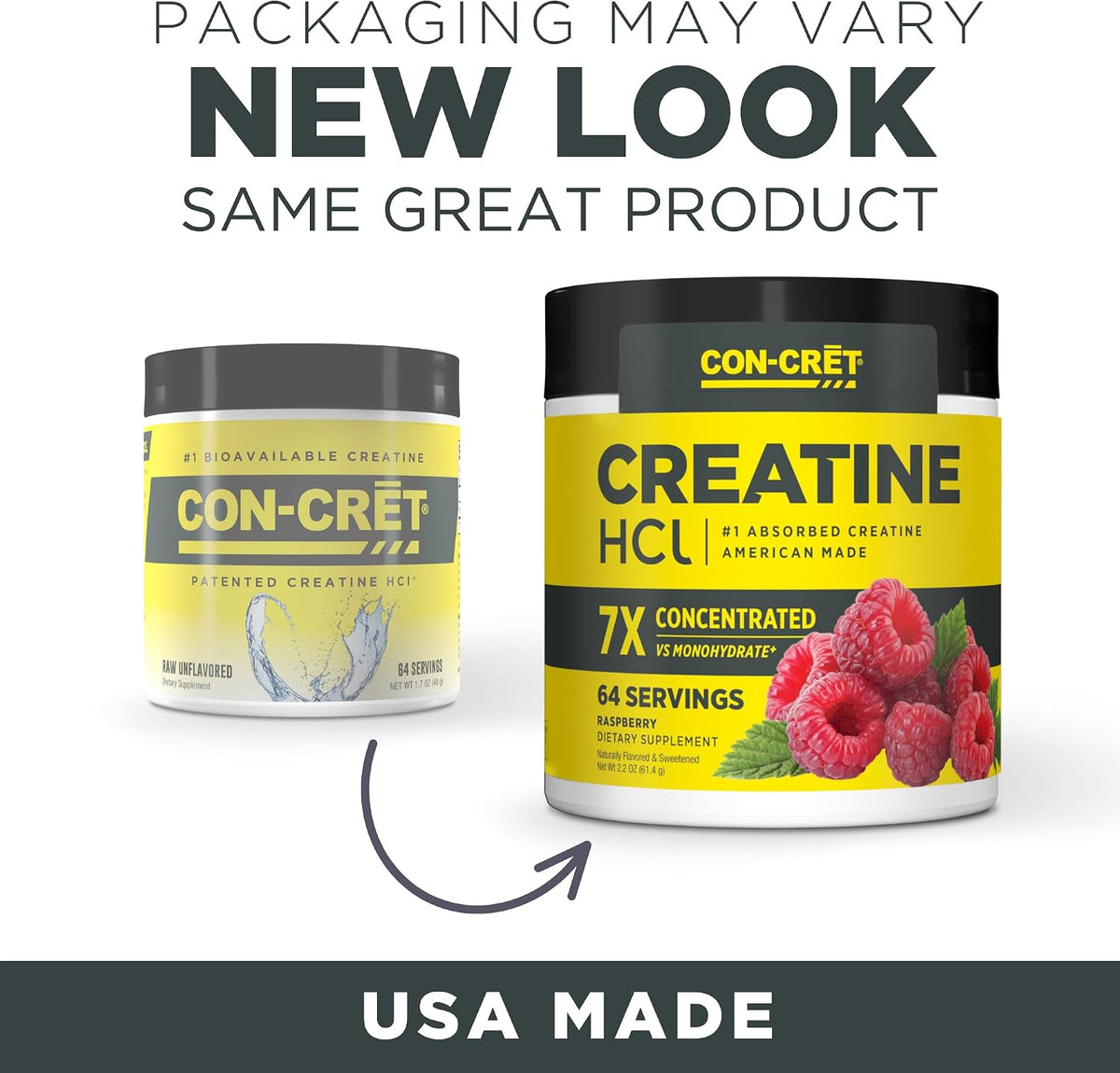 CON-CRET Creatina HCl en polvo | Apoyo de energía muscular, cogniti...