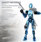 3D Impreso 13 Figura de Acción Asamblea Completo Lucky Dummy Robot...