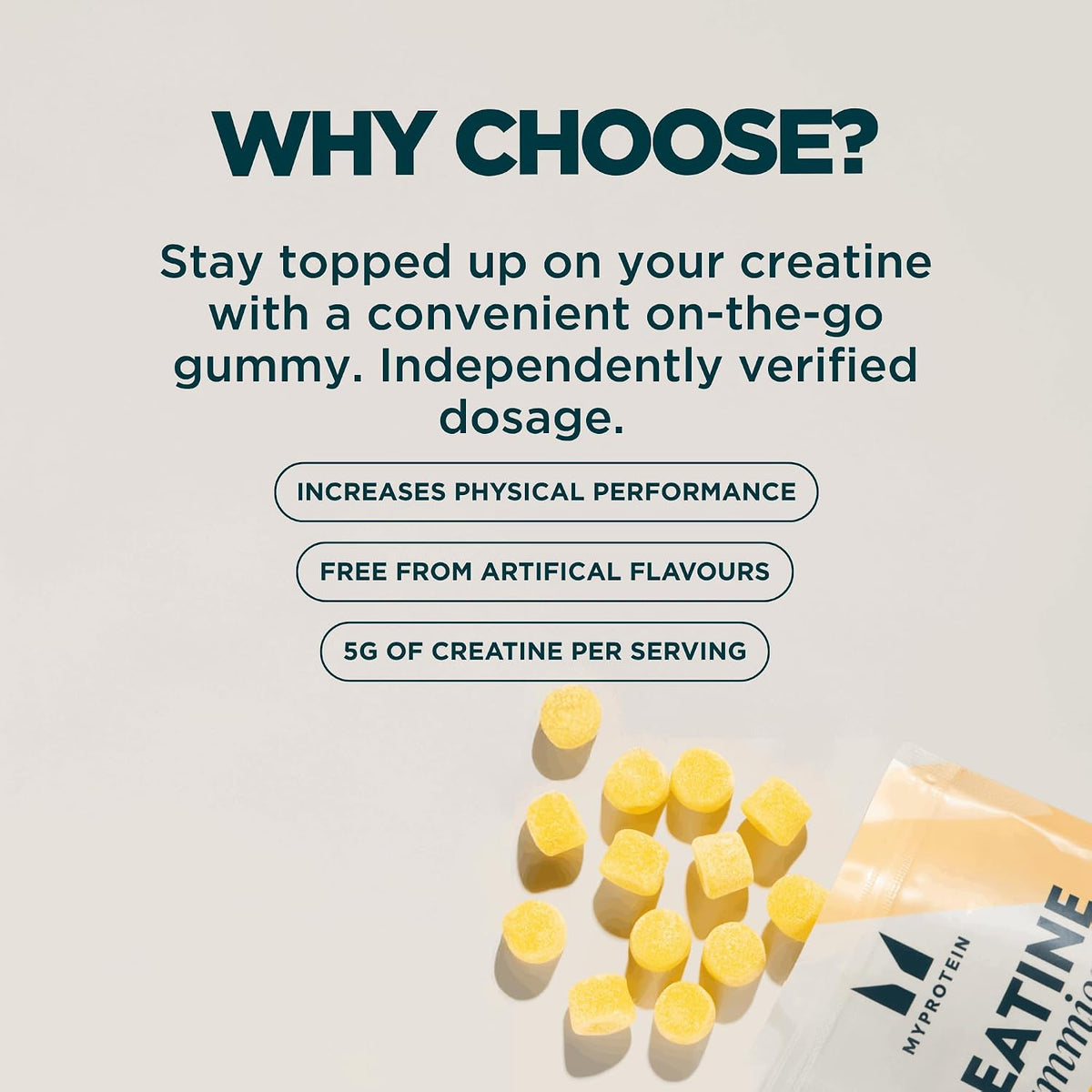 Myprotein Gomitas de creatina, 0.18 onzas de monohidrato de creatin...