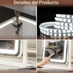 FENNIO Espejo de tocador con luces \u2013 Espejo de maquillaje con...