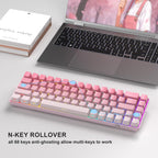 MageGee Teclado portátil 60% mecánico para juegos, retroiluminado R...