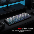 Redragon K686 PRO Teclado mecánico inalámbrico para juegos con junt...