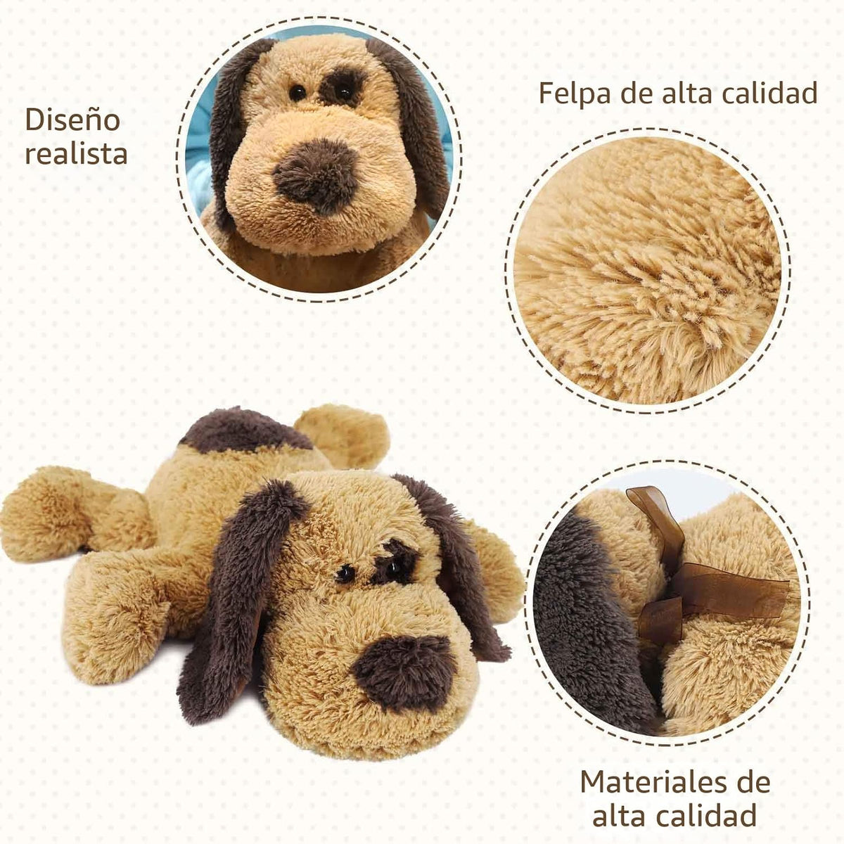 WEIGEDU Juguete de peluche para cachorro de perro, 20.0 in, color m...
