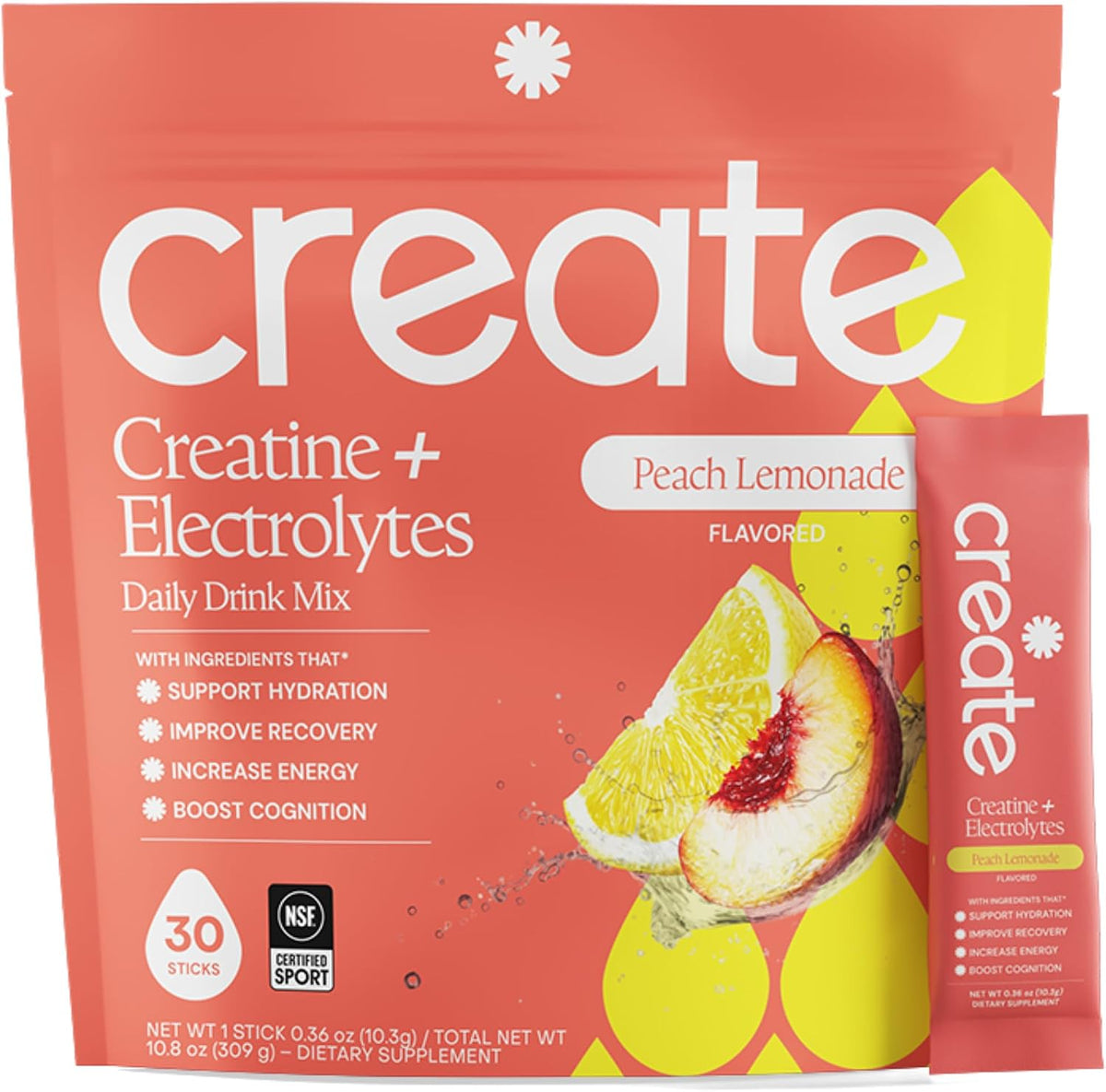 Create Creatina + electrolitos - Energía y fuerza - Limonada de mel...