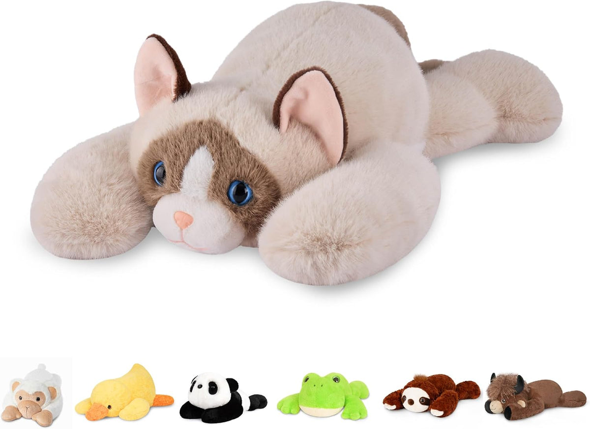 Niuniu Daddy Animales de peluche con peso, almohada de felpa de gat...